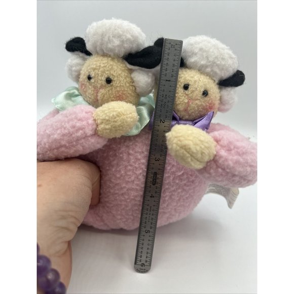 Vintage conjoined twin Lambs 6” Joelson Industries 1999 Cute spring lambs sheep - Picture 7 of 7